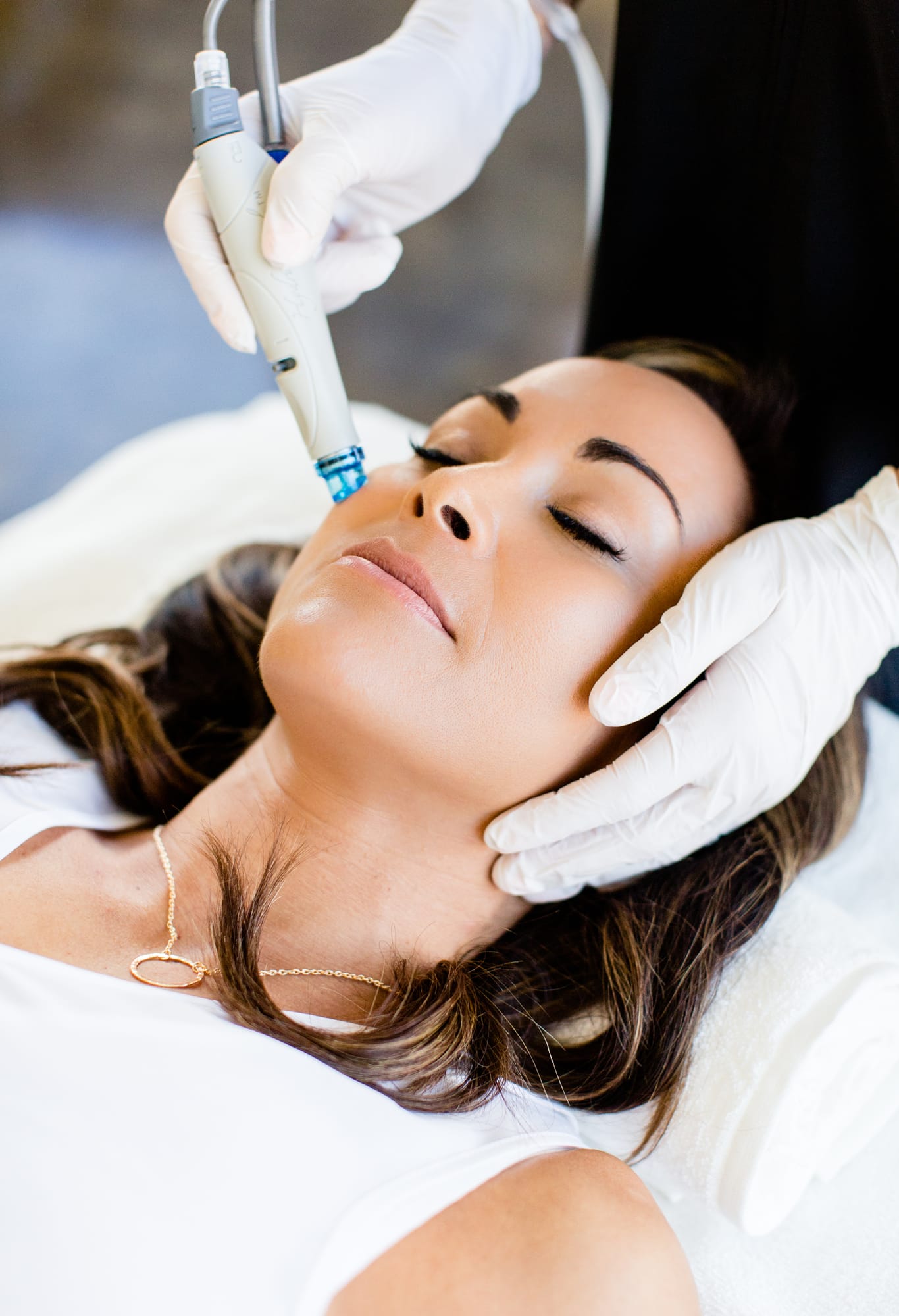 Female HydraFacial treatment