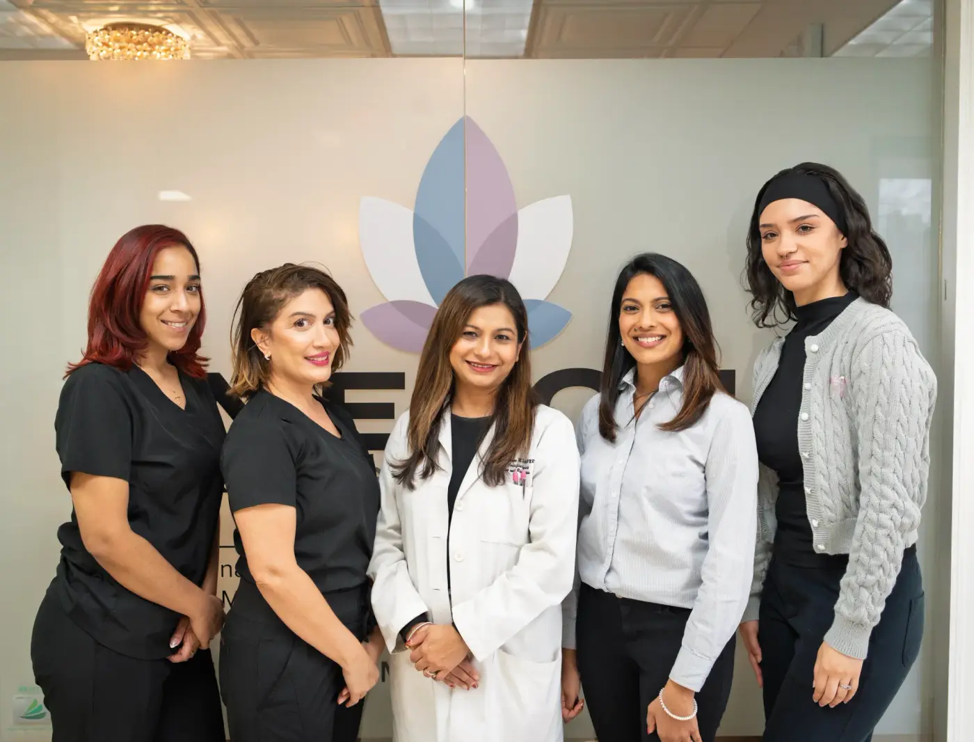 Menon Medispa office staff in Millburn, NJ