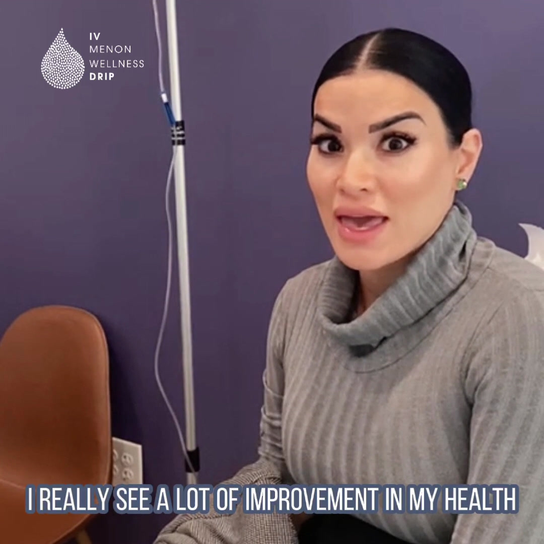 Happy IV therapy client